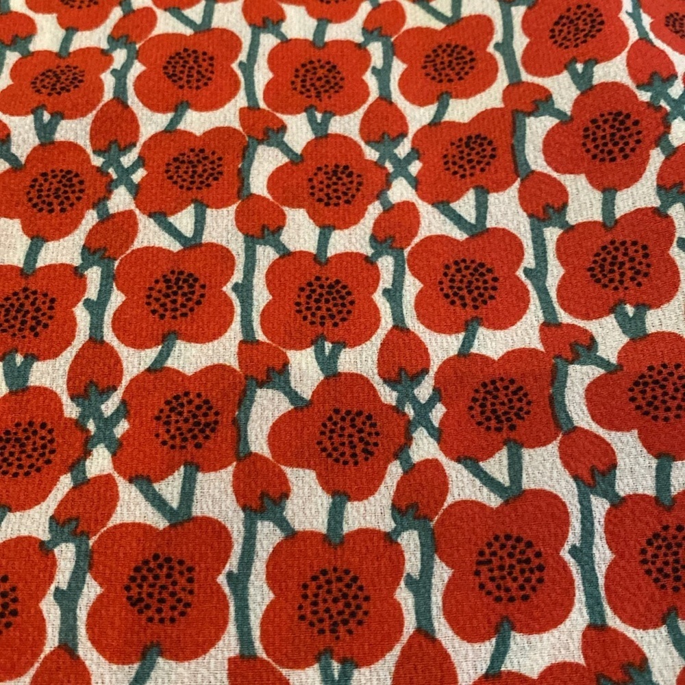 Max Studio Wide Leg Double V Rouched Shoulder Smocked Waist Pull On Red Poppy XS - Picture 3 of 9